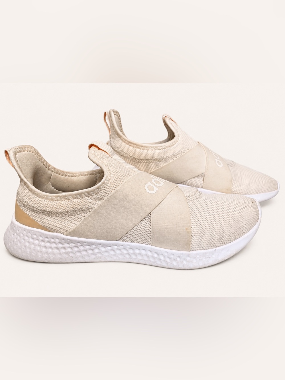 Adidas Puremotion Adapt Slip On Sneakers Cream Beige Mens Size 11
